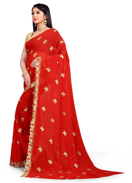 Beautiful saree for women with blouse