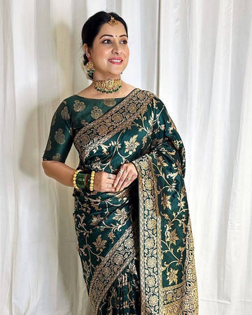 Women's Pure Soft Kanjivaram Silk Saree for Wedding With Blouse