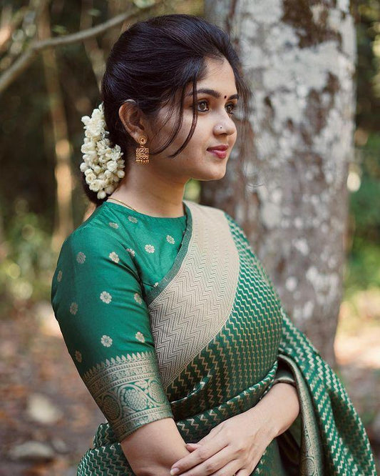 Beautiful Kanjivaram Soft Silk Party Wear Saree