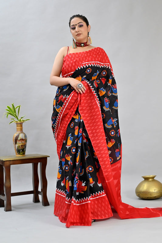 Traditional Bagru Print Cotton with Blouse